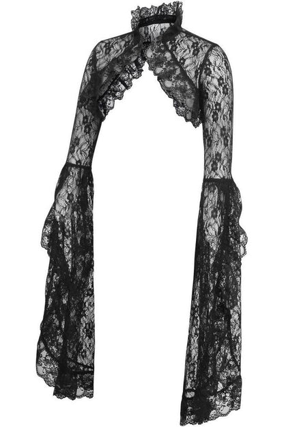 Black Lace Shrug Bolero Jacket - Daisy Corsets