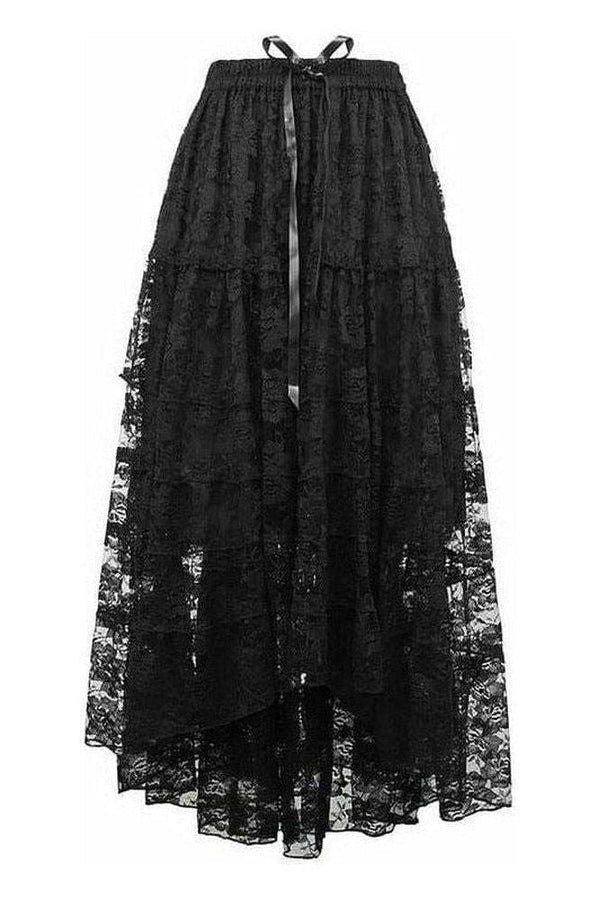 Daisy Corsets Black Lace Skirt