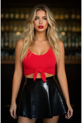 Daisy Corsets Black Patent Mini Skater Skirt