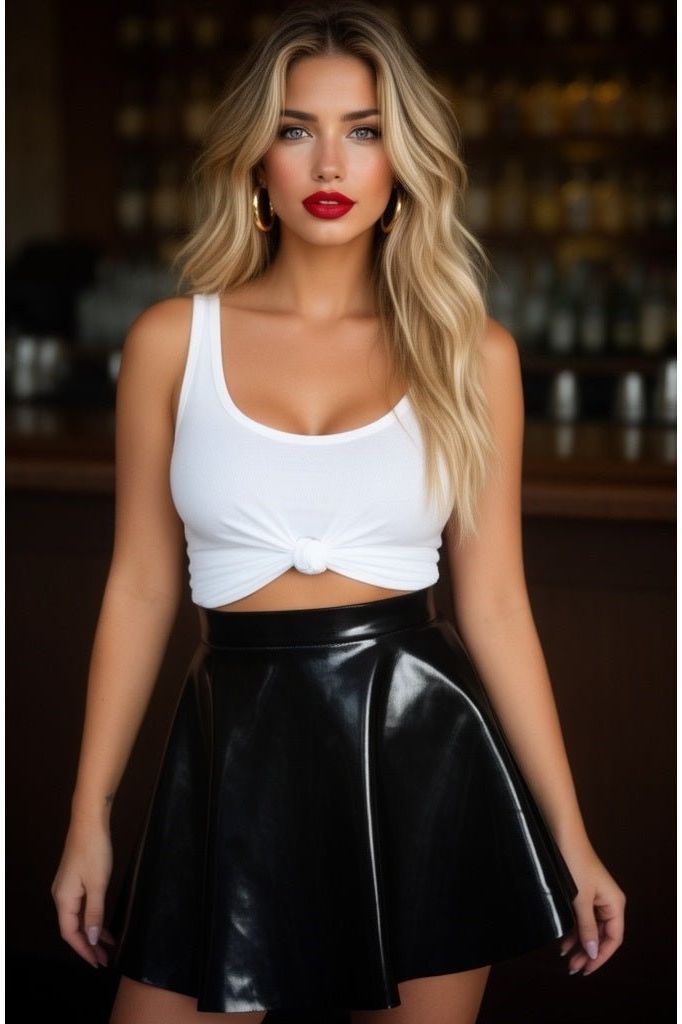 Daisy Corsets Black Patent Skirt