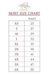 Daisy Corsets Black & Red Skulls Stretch Lycra Skirt