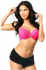Black Ruffle Panty w/Bow - Daisy Corsets