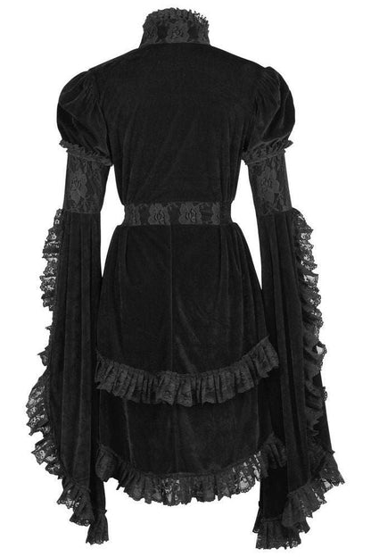 Black Velvet & Lace Ruffled Jacket - Daisy Corsets