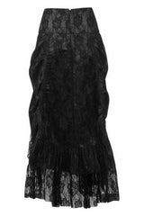Daisy Corsets w/Black Lace Overlay Ruched Bustle Skirt