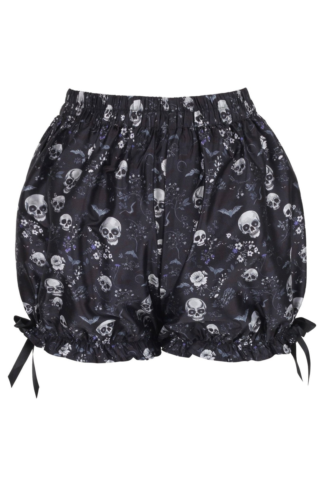 Daisy Corsets Black & White Gothic Skull Print Bloomers