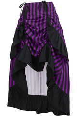 Daisy Corsets Stripe Adjustable High Low Skirt