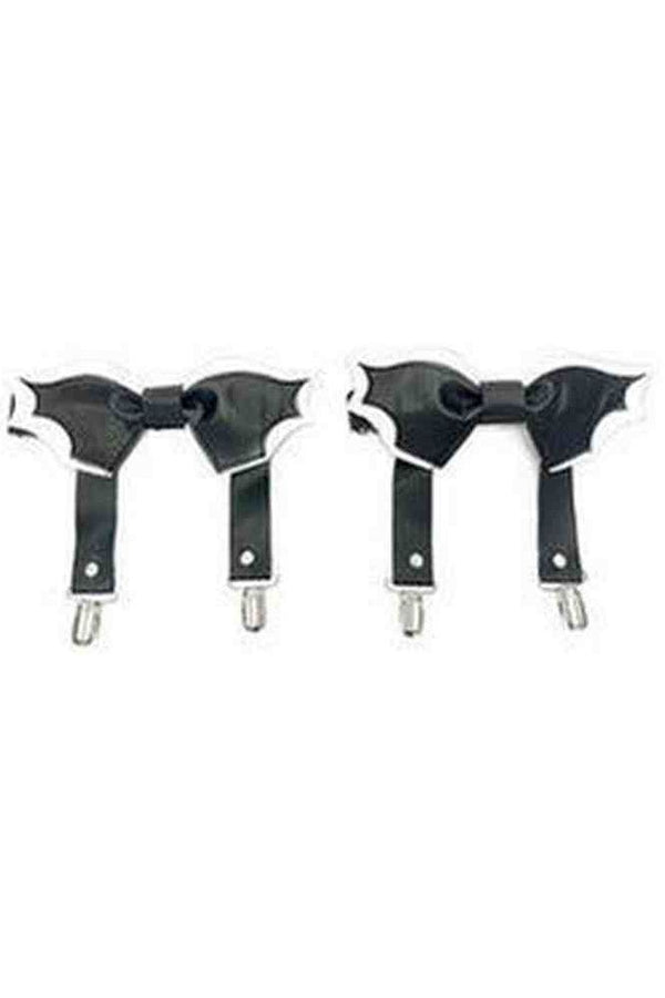 Daisy Corsets Black/White Bat Leg Garters