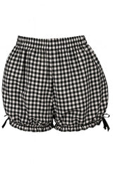 Black/White Gingham Crepe Bloomer - Daisy Corsets