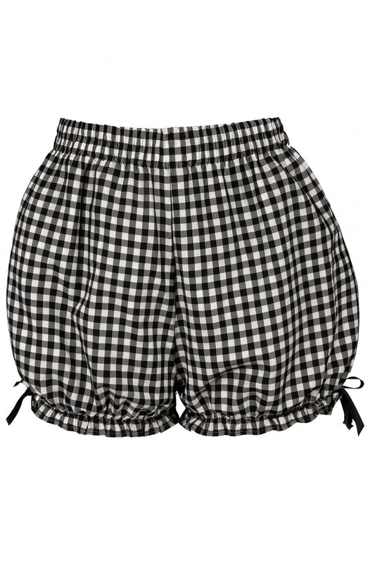 Black/White Gingham Crepe Bloomer - Daisy Corsets