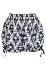 Daisy Corsets Skull Print Crepe Bloomers