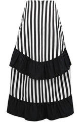 Daisy Corsets Stripe Adjustable High Low Skirt
