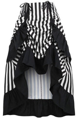 Daisy Corsets Stripe Adjustable High Low Skirt