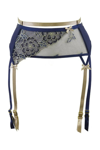 Axami Blue Lagoon Garter Belt