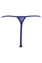 Seductive Axami Blueberry Lace G-string panty with delicate blue lace.
