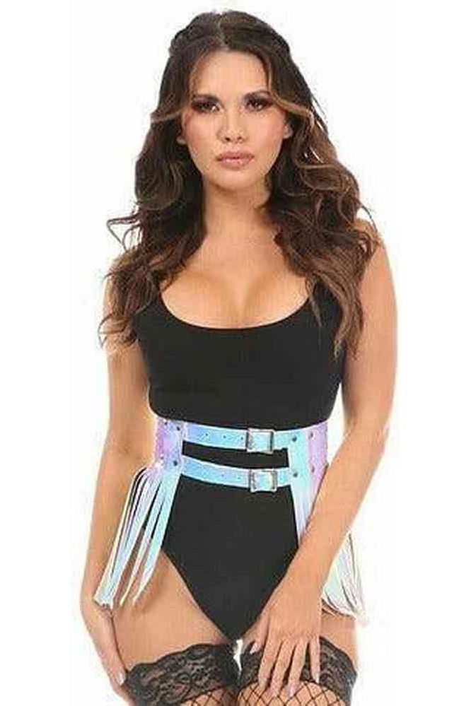 Daisy Corsets Blue/Purple Holo Fringe Skirt