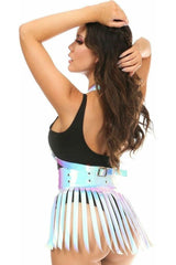 Blue/Purple Holo Halter Bra Harness - Daisy Corsets