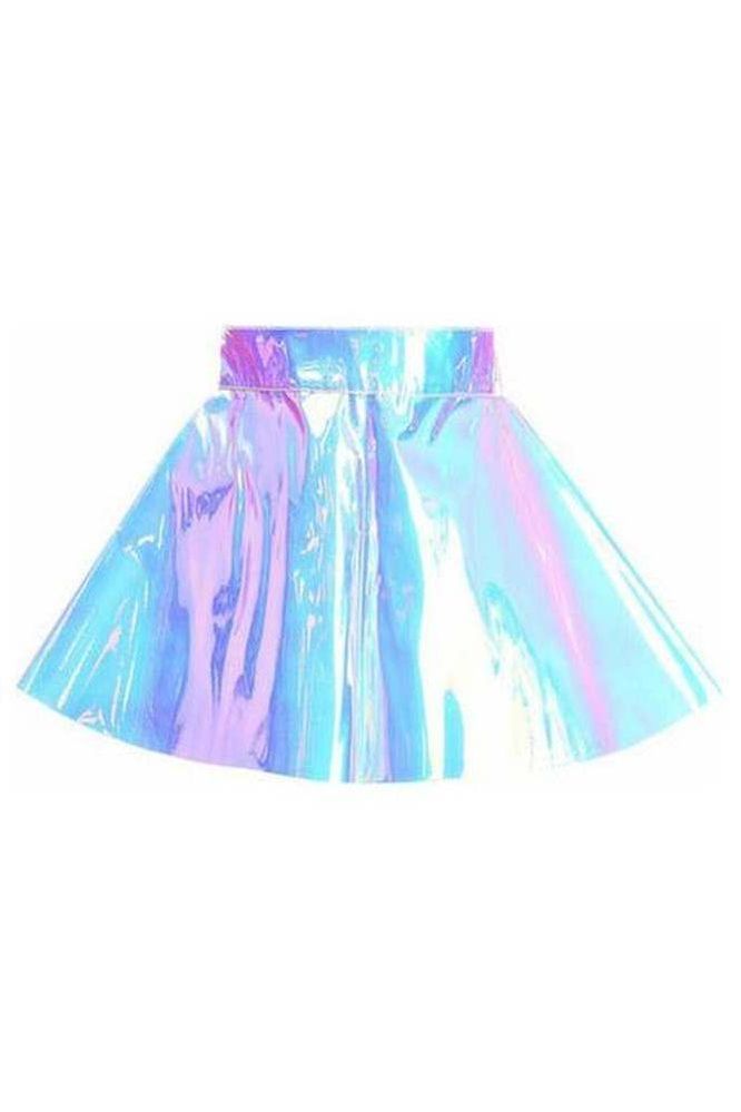 Daisy Corsets Blue/Purple Holo Skater Skirt