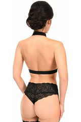BOXED Black Stretchy Body Harness w/Silver Hardware - Daisy Corsets