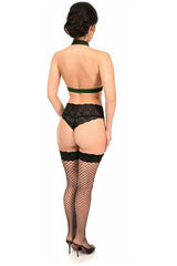 BOXED Dark Emerald Green Stretchy Body Harness w/Gold Hardware - Daisy Corsets