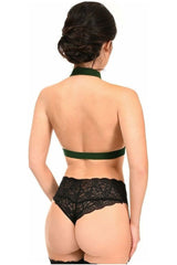 BOXED Dark Emerald Green Stretchy Body Harness w/Gold Hardware - Daisy Corsets