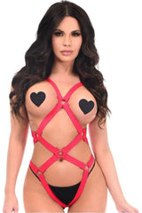 Daisy Corsets BOXED Stretchy Body Harness Bodysuit w/Silver Hardware