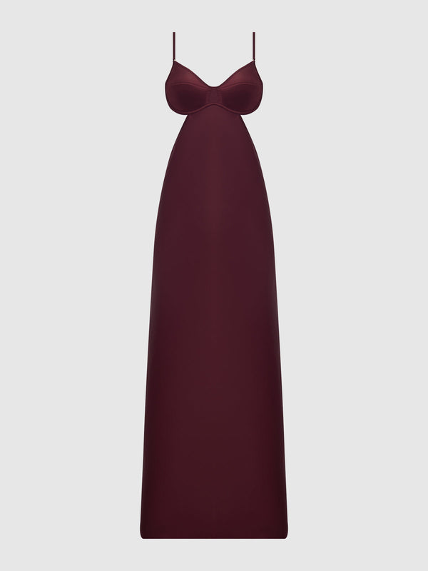 House of Desire Brigeta Satin Mono Wire Long Gown
