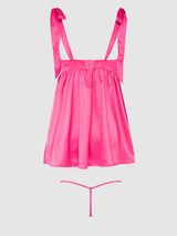 House of Desire Brigeta Satin Open Cup Babydoll Set