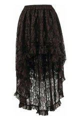 Daisy Corsets Lace Hi Low Skirt