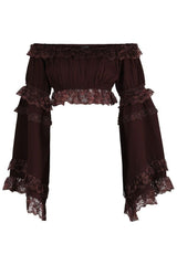 Daisy Corsets Smocked Flare Sleeve Peasant Top