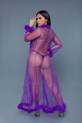 Burlesque BeWicked Marabou Robe Violet