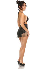 Daisy Corsets Candy Collection - Black/Pink Fringe Skirt