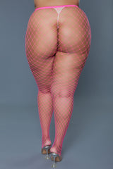 BeWicked Can't Back Down Pantyhose Hot Pink