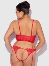 Cecily Lace & Chain Bustier & Backless Hipster Set