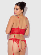 Cecily Lace & Chain Bustier & Backless Hipster Set