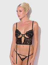 Cecily Lace & Chain Bustier & Backless Hipster Set