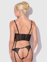 Cecily Lace & Chain Bustier & Backless Hipster Set