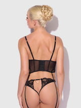 Cecily Lace & Chain Bustier & Backless Hipster Set