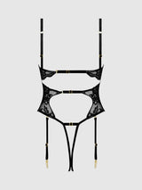 Cecily Lace & Chain Gartered Teddy