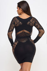 BeWicked Celeste Rhinestone Bling Mini Dress Bodystocking