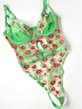 Oh la la Cheri Cherry Embroidered Teddy