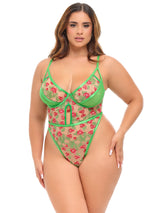 Oh la la Cheri Queen Cherry Embroidered Teddy