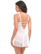 Oh la la Cheri Clarinda Sexy Open Cups Babydoll Set with Rhinestones