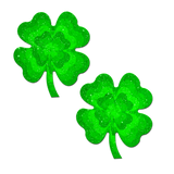 Pastease Four Leaf Clover Glitter Velvet Pumping Shamrock - Green