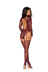 Dreamgirl Teddy Bodystocking Cherry Lacquer