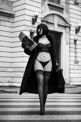 Corseted Lace Strapless Bustier & Thong Set - Mapale