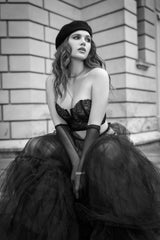 Corseted Lace Strapless Bustier & Thong Set - Mapale