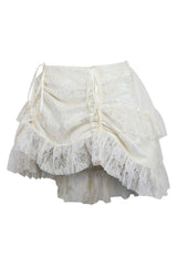 Daisy Corsets Cream Lace Ruched Bustle Skirt