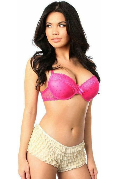 Cream Ruffle Panty w/Bow - Daisy Corsets