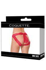 Coquette Crotchless Panty with Pretty Lace Bow Back