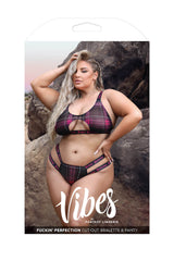 Fantasy Curve Vibes F*ckin' Perfection Cutout Bralette & Panty Set-Rebel Romance